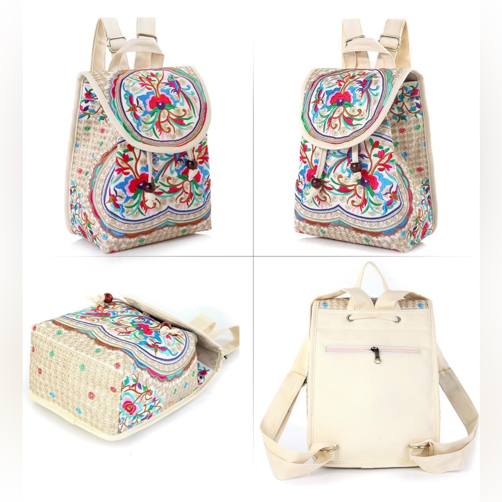 🥳HP🥳Goodhan Vintage Embroidered Backpack Purse - Picture 2 of 5